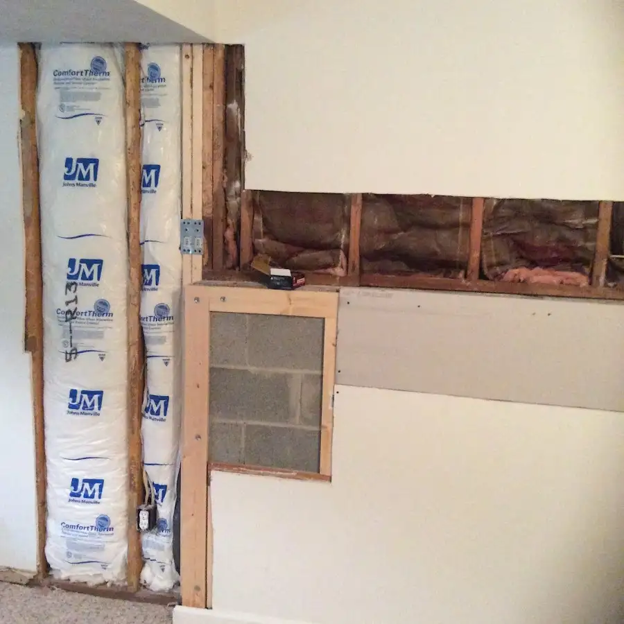 Wall insulation replacement during Structural Drying in Hazlet